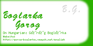 boglarka gorog business card